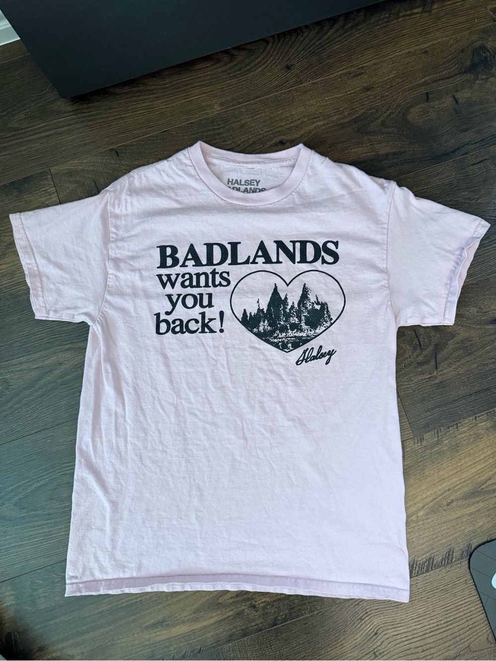 Halsey AUTHENTIC 2025 Concert Back to Badlands Graphic Tee Light Pink Mediun
